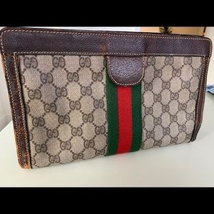 Vintage Gucci Parfums Supreme Canvas Clutch